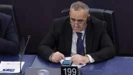 Greek MEP Fredi Beleri. Photo: PAP/EPA/CHRISTOPHE PETIT TESSON