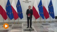 Konferencja prasowa marszałka Senatu Tomasza Grodzkiego (fot. TVP)