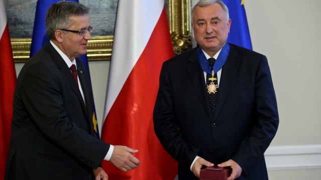 B. Komorowski i M. Malski (fot. PAP/Rafał Guz)