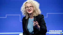 Litwa i Ukraina współpracują w odbudowie kraju: Spotkanie Armonaitė i Kubrakowa, fot. PAP/POOL/Chris J. Ratcliffe