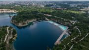 An aerial view of Zakrzówek lake. Photo: Photo by Omar Marques/Anadolu Agency via Getty Images