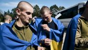 Ukrainian soldiers are seen after an exchange of prisoners of war with the Russians, with the assistance of the United Arab Emirates, on August 24, 2024 in Chernihiv Region, Ukraine. Photo: Kostiantyn Liberov/Libkos/Getty Images