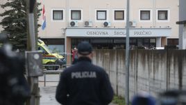 A 7-year-old student was killed, and a teacher along with five students was injured in the December 20 attack in one of Zagreb's schools. Photo: Stipe Majic/Anadolu via Getty Images