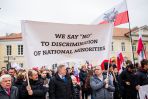 Przemarsz i wiec w obronie szkół mniejszości narodowych w Wilnie [fotogaleria], fot. TVP Wilno/Bartek Urbanowicz