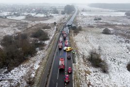 Tragiczny wypadek na Wileńszczyźnie: dwie osoby zginęły w zderzeniu z ciężarówką, fot. BNS/Lukas Balandis