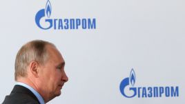 Vladimir Putin made the state-owned natural gas giant Gazprom a tool of political pressure on countries reliant on Russian energy commodities. Photo: Mikhail Svetlov/Getty Images