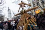 Zapusty w Wilnie: Tradycyjny pochód i palenie marzanny [fotogaleria], fot. BNS/ Paulius Peleckis