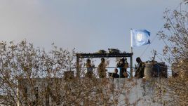 Illustrative image. UNIFIL post along the Lebanon-Israel border, October 2023, in Yarine, Lebanon. Photo: Daniel Carde/Getty Images