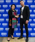 Joanna Warecha - reżyser i Marcin Sawko - operator (fot. Peter Dowejko)