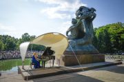 The summer Chopin recitals have become a rite-of-passage for locals and visitors. Photo: Jaap Arriens/NurPhoto via Getty Images