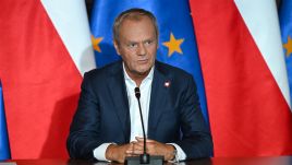 Prime Minister Donald Tusk in Gdańsk on Saturday. Photo: PAP/Marcin Gadomski