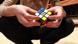 Originally intended as a teaching aid, the Rubik’s Cube became a global craze in the 1980s. Photo: Amy T. Zielinski/Redferns/Getty Images.