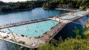 People sunbath and refresh in the pools of Zakrzówek. Photo: Photo by Dominika Zarzycka/SOPA Images/LightRocket via Getty Images