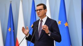 Premier udzieli wywiadu estońskiemu dziennikowi „Eesti Paevaleht” (fot. PAP/Piotr Nowak)
