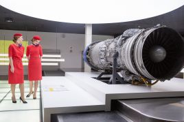 Выставка, посвященная 100-летию создания гражданской авиации в России, в аэропорту Пулково в Санкт-Петербурге. 9 февраля 2023 года. Фото: An Xiaomeng / Xinhua News Agency / Forum