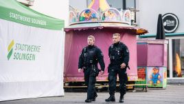 Police have secured the crime scene in the German city of Solingen. Photo: Hesham Elsherif/Anadolu via Getty Images