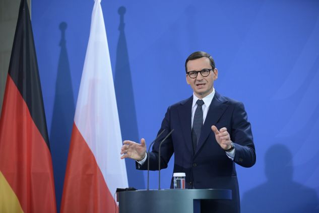 Premier Mateusz Morawiecki 25 listopada 2021 r.  przebywał z jednodniową wizytą w Niemczech (fot. PAP/Marcin Obara)