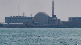 A view of Iran's Bushehr nuclear power plant. Photo: Morteza Nikoubazl/NurPhoto/Getty Images.