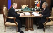 Владимир Путин проводит личную встречу с лидером Татарстана Рустамом Миннихановым в Москве, Россия. 23 января 2023 года. Фото: Михаил Климентьев / Kremlin Pool / Zuma Press / Forum