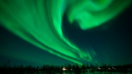 The Aurora Borealis light up the night sky in Sweden in March this year. Photo: Leon Neal/Getty Images