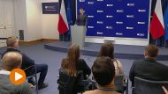 Briefing rzecznika rządu Piotra Müllera (fot. TVP)