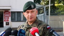 Maj. Gen. Maciej, head of the Armed Forces Operational Command (DORSZ) during a press briefing in Warsaw, Poland, o September 5, 2024, Photo: PAP/Albert Zawada