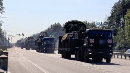 Russian troops delivering military equipment to the Kursk region. Photo: PAP/EPA/RUSSIAN DEFENCE MINISTRY HANDOUT