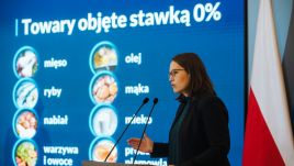Magdalena Rzeczkowska powiedziała, że w tym tygodniu rozporządzenie MF wprowadzające zerową stawkę VAT na żywność(fot. Twitter//@PremierRP)