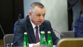 Prezes Najwyższej Izby Kontroli Marian Banaś podczas wspólnego posiedzenia sejmowych Komisji (fot. PAP/Rafał Guz)
