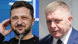 Ukrainian president Volodymyr Zelenskyy (left) responded to Slovakia’s call for face-to-face talks with an invitation to Kyiv. Photos: Pier Marco Tacca/Getty Images; Thierry Monasse/Getty Images 