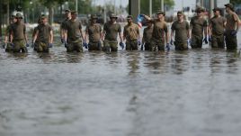 The troops will help with infrastructure repairs and cleanup operations. Illustrative photo via  Sean Gallup/Getty Images.