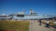 Polish Navy ORP Slazak vessel is seen in Gdynia, Poland Photo by Michal Fludra/NurPhoto via Getty Images