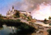 Wawel Hill, an 1847 oil painting by Jan Nepomucen Głowacki, the most outstanding landscape painter of Polish Romanticism under the foreign partitions.