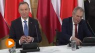 Prezydenci Polski i Czech na wspólnej konferencji (fot. TVP Parlament)