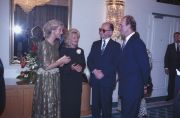 Spain's King Juan Carlos pictured with Poland's General Jaruzelski in the Marriott in 1989. Photo: PAP / Jan Bogacz