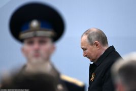 Владимир Путин во время военного парад в честь Дня Победы на Красной площади. Москва, 9 мая 2022 года. Фото: Кирилл Кудрявцев / AFP / East News