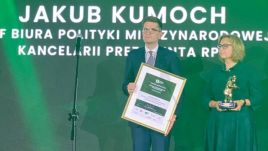 Związek Przedsiębiorców i Pracodawców nagrodził podmioty wyróżniające się znaczącymi osiągnięciami w zakresie przedsiębiorczości lub jej wspierania (fot. Twitter/Jakub Kumoch)