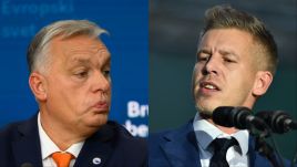 PM Viktor Orbán’s (L) Fidesz party was recently overtaken in the polls by Péter Magyar’s (R) TISZA. Photos: Jonathan Raa/NurPhoto via Getty Images; Balint Szentgallay/NurPhoto via Getty Images