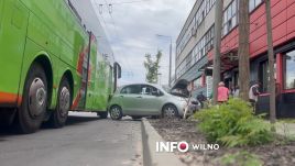 Wypadek samochodowy na ulicy Kauno