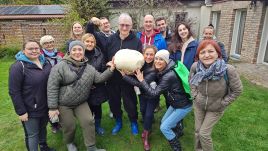 On Saturday, pictures of a Giant Puffball mushroom swept the internet. Photo: Grzybów Znawca via Facebook