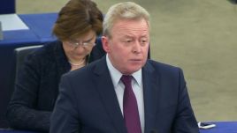 Komisarz ds. rolnictwa Janusz Wojciechowski wystapił w Parlamencie Europejskim (fot. tvp.info)