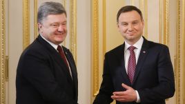 Prezydent Andrzej Duda i prezydent Ukrainy Petro Poroszenko (fot. PAP/Paweł Supernak)