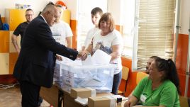 GERB leader Boyko Borisov votes in June’s general election. Photo by Hristo Vladev/NurPhoto via Getty Images