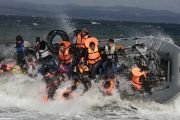 Refugees arriving to the island of Lesbos Photo by Paula Bronstein/Getty Images