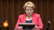 Poseł Ewa Szymańska przedstawia informację o PPK (fot.TT/ Sejm RP)
