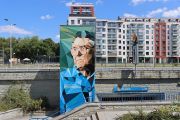 A new mural at the entrance of Warsaw’s Służew metro station is the latest homage to the artist. Photo: L. Peczyński / ZTM Warszawa