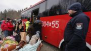 Ukrainain refugees arrive in Poland at the start of the war. Photo: PAP/PA