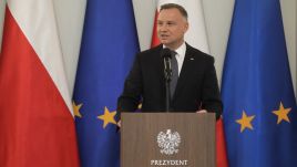 Prezydent Duda podkreślił, że Polska potępia rosyjskie próby aneksji terytorium Ukrainy (fot. arch. PAP/Albert Zawada)