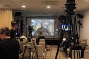 Алексей Арестович во время брифинга в Киеве, Украина. 17 марта 2022 года. Фото: Kotenko Yevhen/Ukrinform/ABACA / Abaca Press / Forum