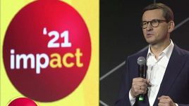 Premier Mateusz Morawiecki wystąpił podczas kongresu Impact'21 (fot. TVP)